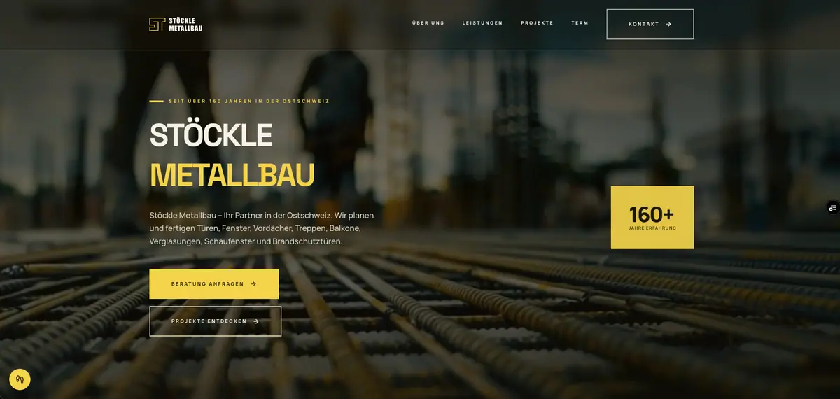 German industrial website project preview